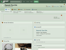 Tablet Screenshot of peacock-tres-chic.deviantart.com