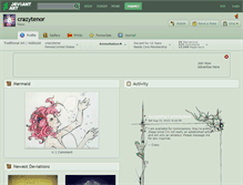 Tablet Screenshot of crazytenor.deviantart.com