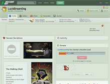 Tablet Screenshot of luciddreamdog.deviantart.com