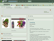 Tablet Screenshot of honeyfrog.deviantart.com