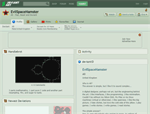 Tablet Screenshot of evilspacehamster.deviantart.com