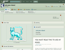 Tablet Screenshot of cats-paw-island.deviantart.com