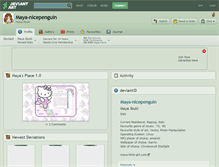 Tablet Screenshot of maya-nicepenguin.deviantart.com