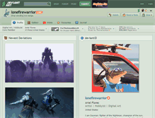 Tablet Screenshot of lonefirewarrior.deviantart.com