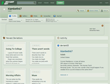 Tablet Screenshot of klambeth67.deviantart.com