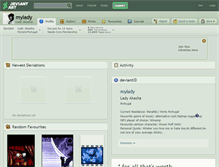 Tablet Screenshot of mylady.deviantart.com