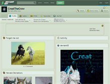 Tablet Screenshot of creatthecrow.deviantart.com