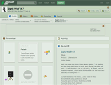 Tablet Screenshot of dark-wolf117.deviantart.com