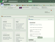 Tablet Screenshot of bellabugia.deviantart.com