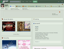 Tablet Screenshot of itashi.deviantart.com