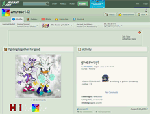 Tablet Screenshot of amyrose142.deviantart.com