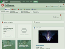 Tablet Screenshot of musichopeless.deviantart.com