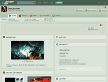 Tablet Screenshot of janusavon.deviantart.com