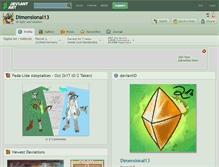 Tablet Screenshot of dimensional13.deviantart.com