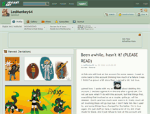 Tablet Screenshot of ledmonkey64.deviantart.com