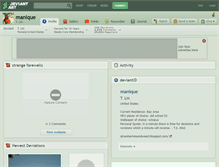 Tablet Screenshot of manique.deviantart.com