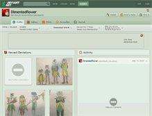 Tablet Screenshot of dimentedflower.deviantart.com