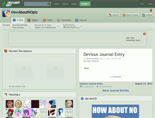 Tablet Screenshot of howaboutnoplz.deviantart.com