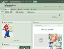 Tablet Screenshot of halfdragondemon.deviantart.com