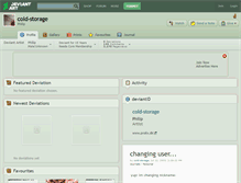 Tablet Screenshot of cold-storage.deviantart.com
