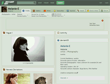 Tablet Screenshot of melanie-e.deviantart.com