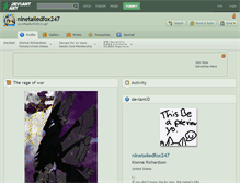 Tablet Screenshot of ninetailedfox247.deviantart.com