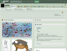 Tablet Screenshot of kaykat.deviantart.com