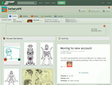 Tablet Screenshot of barbaryape.deviantart.com
