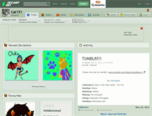 Tablet Screenshot of cat151.deviantart.com