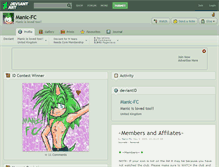 Tablet Screenshot of manic-fc.deviantart.com