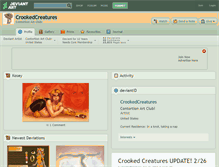 Tablet Screenshot of crookedcreatures.deviantart.com