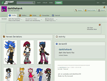 Tablet Screenshot of darkthehawk.deviantart.com