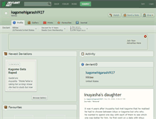 Tablet Screenshot of kagomehigarashi927.deviantart.com