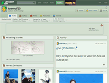 Tablet Screenshot of lonewolf20.deviantart.com