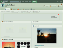 Tablet Screenshot of dustinvondoom.deviantart.com