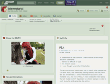 Tablet Screenshot of lxlevenstarlxl.deviantart.com