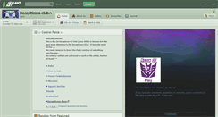 Desktop Screenshot of decepticons-club.deviantart.com