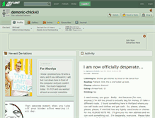 Tablet Screenshot of demonic-chick43.deviantart.com