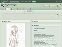 Tablet Screenshot of crazyxzombiexgirl.deviantart.com