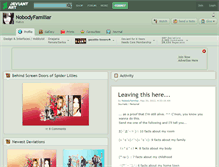 Tablet Screenshot of nobodyfamiliar.deviantart.com