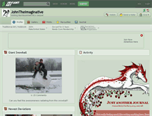 Tablet Screenshot of johntheimaginative.deviantart.com
