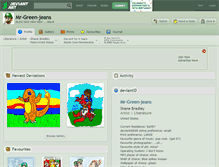 Tablet Screenshot of mr-green-jeans.deviantart.com