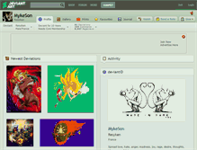 Tablet Screenshot of mykeson.deviantart.com