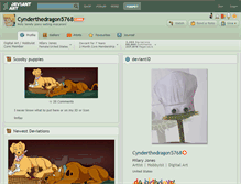 Tablet Screenshot of cynderthedragon5768.deviantart.com