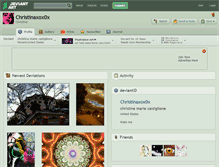 Tablet Screenshot of christinaxox0x.deviantart.com
