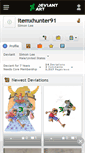 Mobile Screenshot of itemxhunter91.deviantart.com