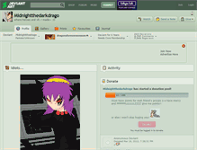 Tablet Screenshot of midnightthedarkdrago.deviantart.com
