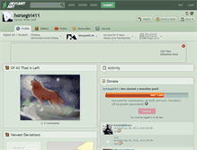 Tablet Screenshot of horsegirl411.deviantart.com