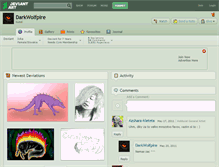 Tablet Screenshot of darkwolfpire.deviantart.com