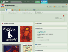 Tablet Screenshot of angelahayden.deviantart.com